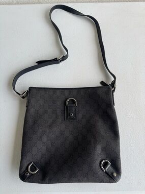 Gucci Pre-owned 2000-2015 GG Denim Abbey D Ring crossbody bag